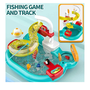 اسباب بازی سینک ظرفشویی و سرسره ماهی آبی Dream Play Pool 2 in 1_اسباب بازی